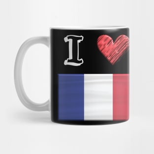 I Love France Frankreich Mug